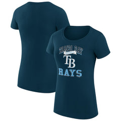 Tampa Bay Rays G-III 4Her by Carl Banks Women's Super-Slim Fit Lightweight Team Logo Graphic T-Shirt On Sale