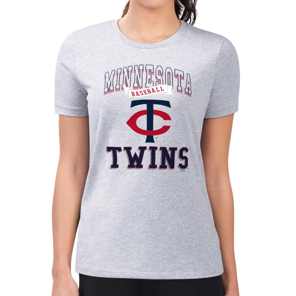 Minnesota Twins G-III 4Her by Carl Banks Women's Super-Slim Fit Lightweight Team Logo Graphic T-Shirt for sale