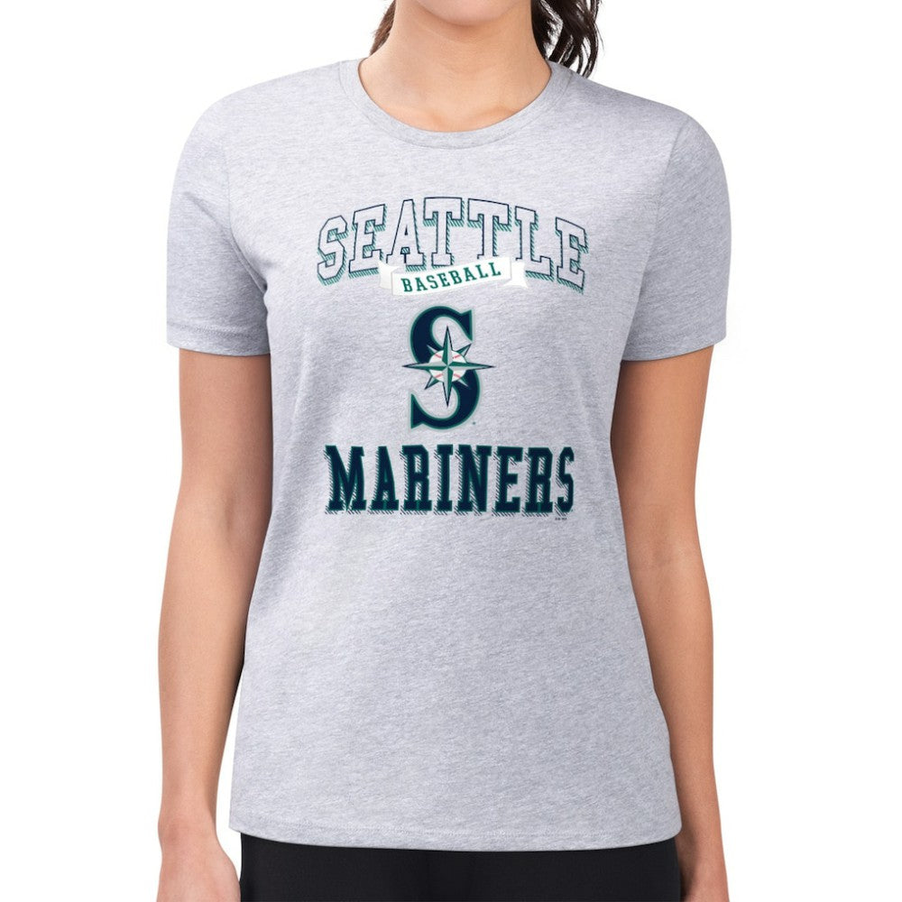 Seattle Mariners G-III 4Her by Carl Banks Women's Super-Slim Fit Lightweight Team Logo Graphic T-Shirt Lifestyle