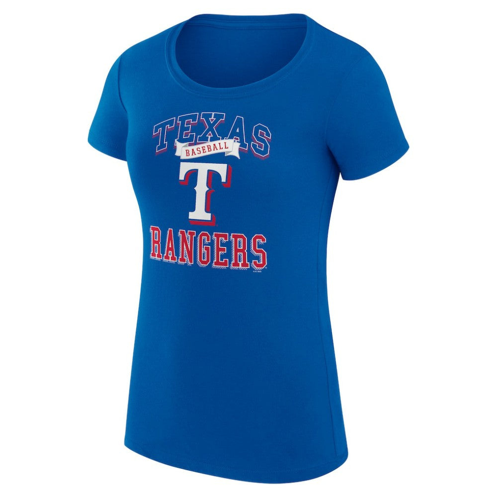 Texas Rangers G-III 4Her by Carl Banks Women's Super-Slim Fit Lightweight Team Logo Graphic T-Shirt On Sale