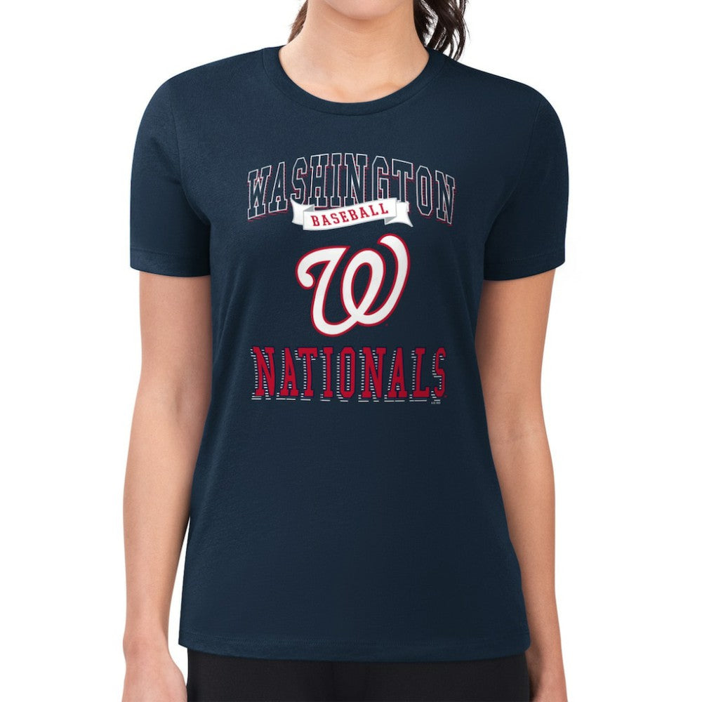 Washington Nationals G-III 4Her by Carl Banks Women's Super-Slim Fit Lightweight Team Logo Graphic T-Shirt for sale