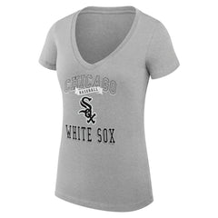 Chicago White Sox G-III 4Her by Carl Banks Women's Super-Slim Fit Lightweight Team Logo Graphic V-Neck T-Shirt Clearance