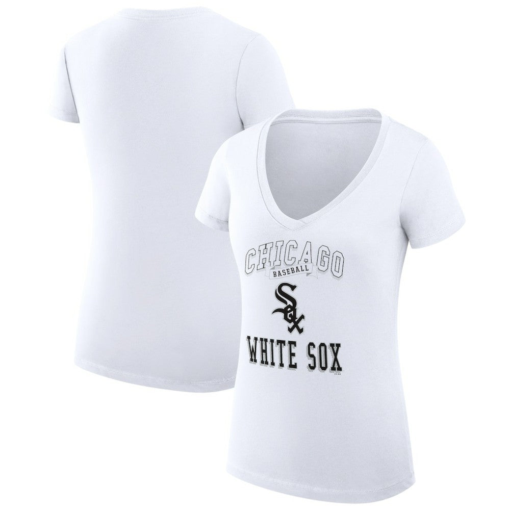 Chicago White Sox G-III 4Her by Carl Banks Women's Super-Slim Fit Lightweight Team Logo Graphic V-Neck T-Shirt Online