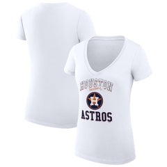Houston Astros G-III 4Her by Carl Banks Women's Super-Slim Fit Lightweight Team Logo Graphic V-Neck T-Shirt Sale