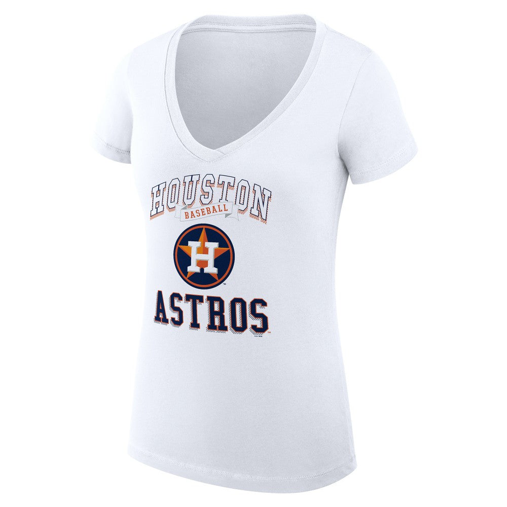 Houston Astros G-III 4Her by Carl Banks Women's Super-Slim Fit Lightweight Team Logo Graphic V-Neck T-Shirt Sale