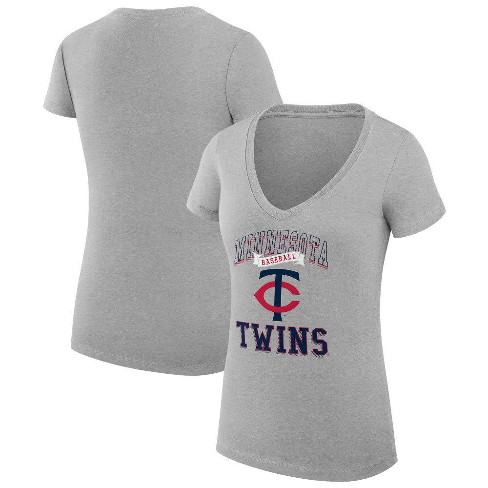 Minnesota Twins G-III 4Her by Carl Banks Women's Super-Slim Fit Lightweight Team Logo Graphic V-Neck T-Shirt Near Me