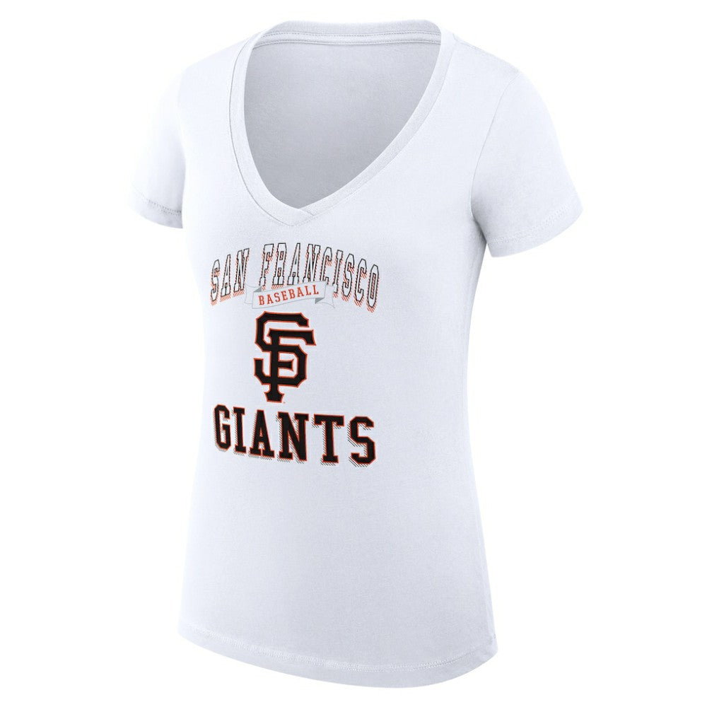 San Francisco Giants G-III 4Her by Carl Banks Women's Super-Slim Fit Lightweight Team Logo Graphic V-Neck T-Shirt discount