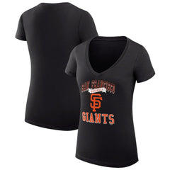 San Francisco Giants G-III 4Her by Carl Banks Women's Super-Slim Fit Lightweight Team Logo Graphic V-Neck T-Shirt Near Me