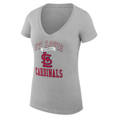 St. Louis Cardinals G-III 4Her by Carl Banks Women's Super-Slim Fit Lightweight Team Logo Graphic V-Neck T-Shirt Sale