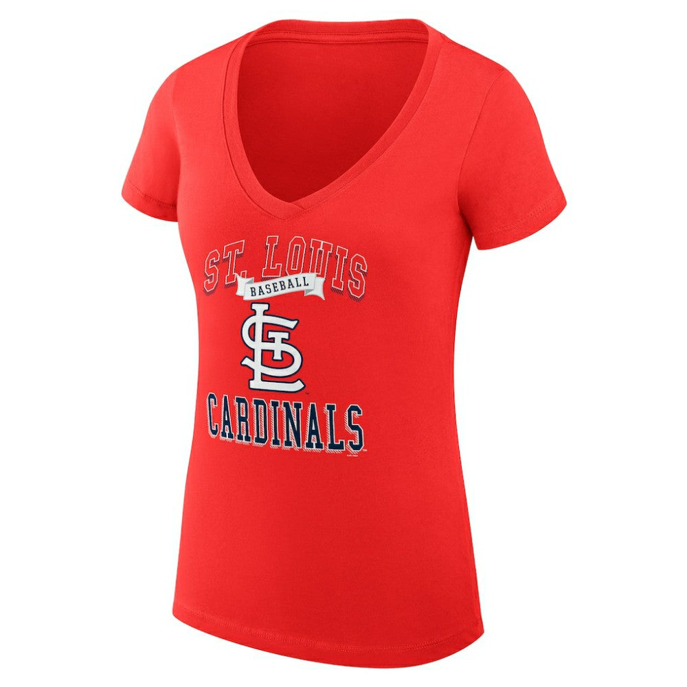 St. Louis Cardinals G-III 4Her by Carl Banks Women's Super-Slim Fit Lightweight Team Logo Graphic V-Neck T-Shirt Online