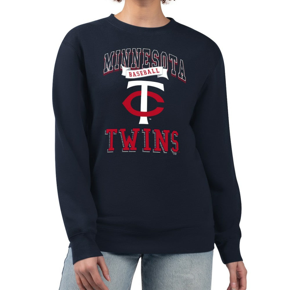 Minnesota Twins G-III 4Her by Carl Banks Women's Team Logo Graphic Tri-Blend Fleece Pullover Sweatshirt for sale