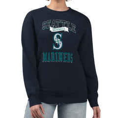 Seattle Mariners G-III 4Her by Carl Banks Women's Team Logo Graphic Tri-Blend Fleece Pullover Sweatshirt discount