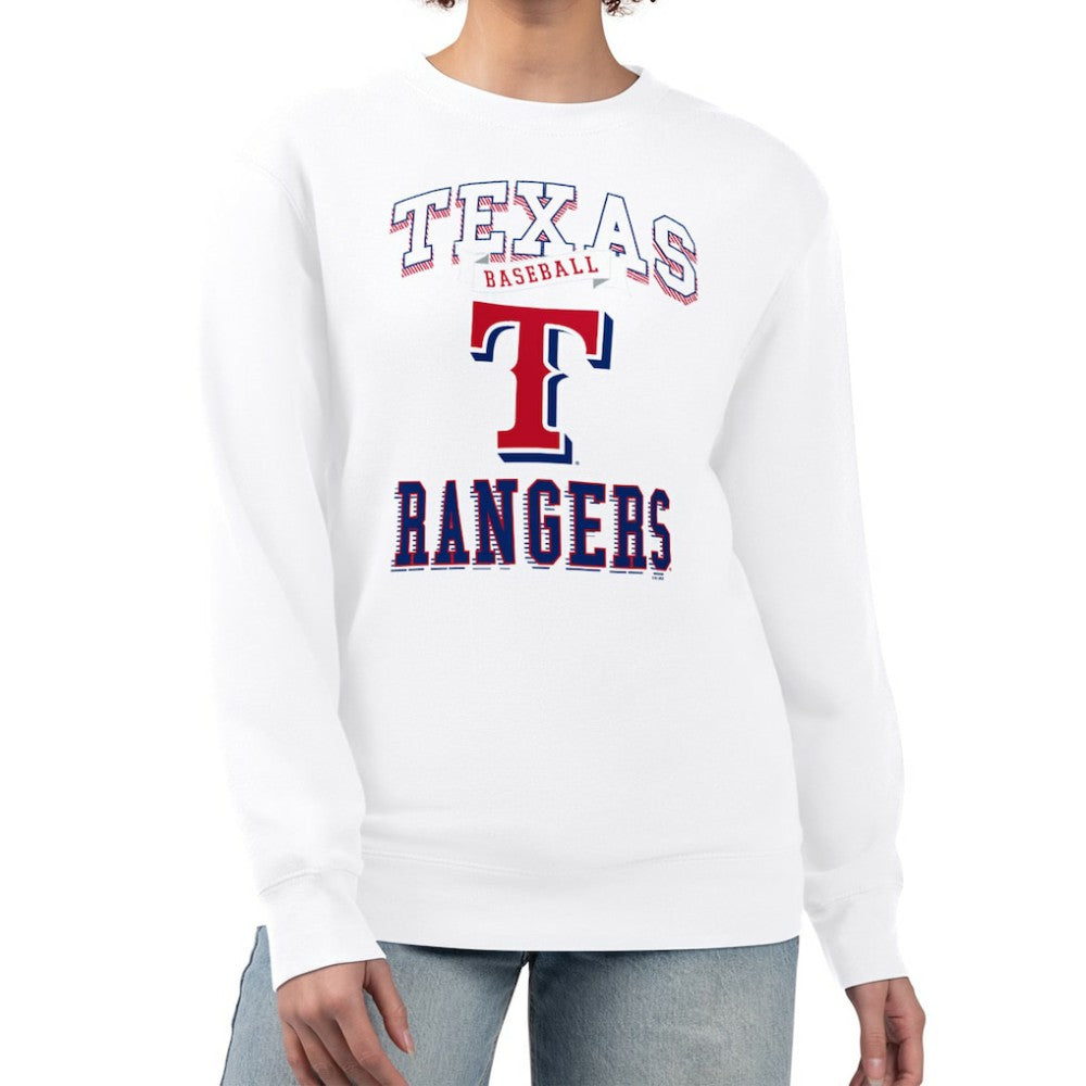 Texas Rangers G-III 4Her by Carl Banks Women's Team Logo Graphic Tri-Blend Fleece Pullover Sweatshirt for sale