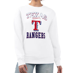 Texas Rangers G-III 4Her by Carl Banks Women's Team Logo Graphic Tri-Blend Fleece Pullover Sweatshirt for sale