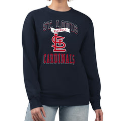 St. Louis Cardinals G-III 4Her by Carl Banks Women's Team Logo Graphic Tri-Blend Fleece Pullover Sweatshirt Clearance