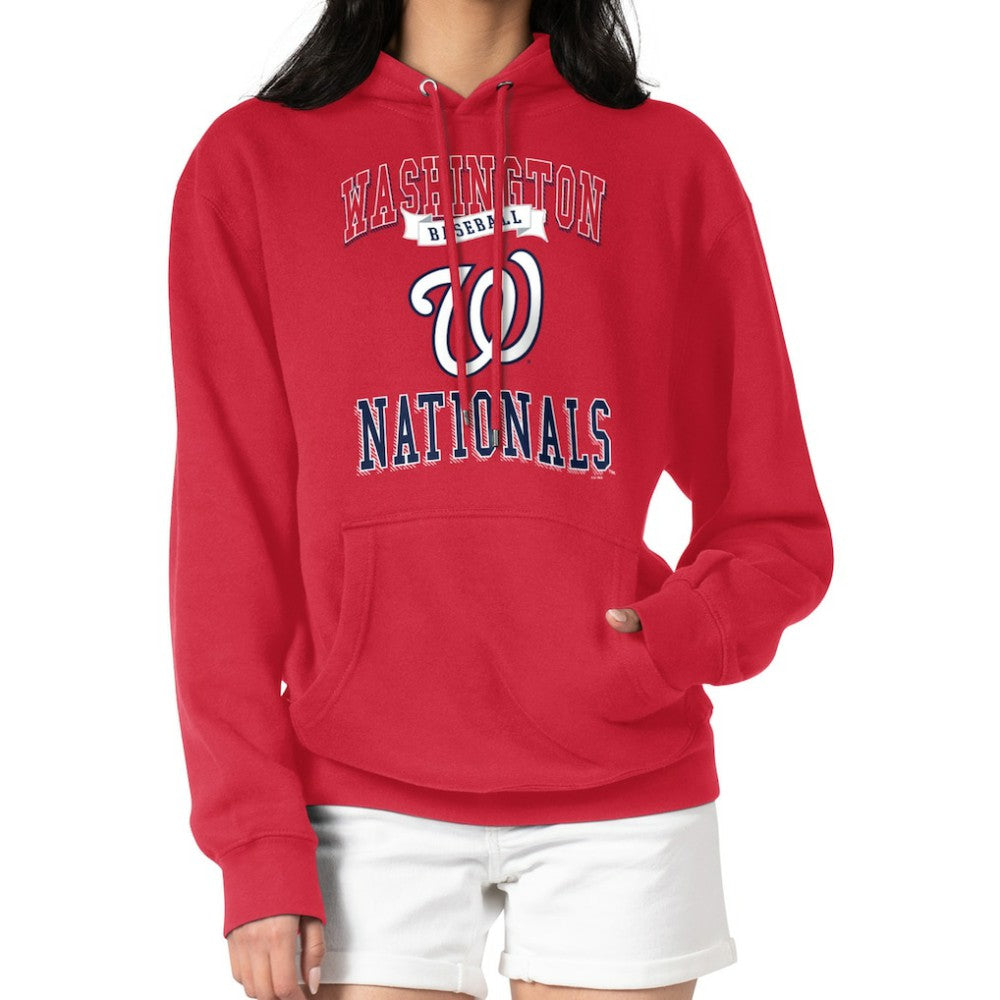 Washington Nationals G-III 4Her by Carl Banks Women's Team Logo Graphic Fleece Pullover Hoodie Near Me