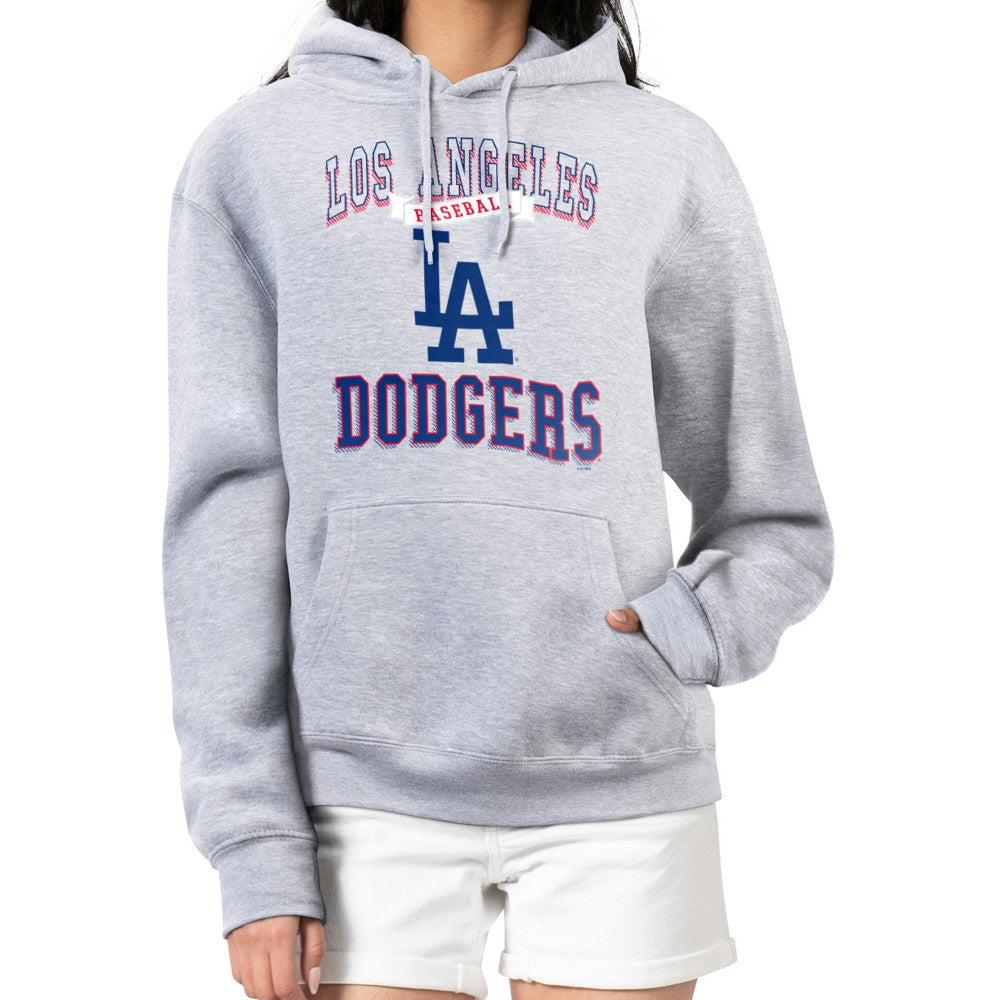 Los Angeles Dodgers G-III 4Her by Carl Banks Women's Team Logo Graphic Fleece Pullover Hoodie On Sale