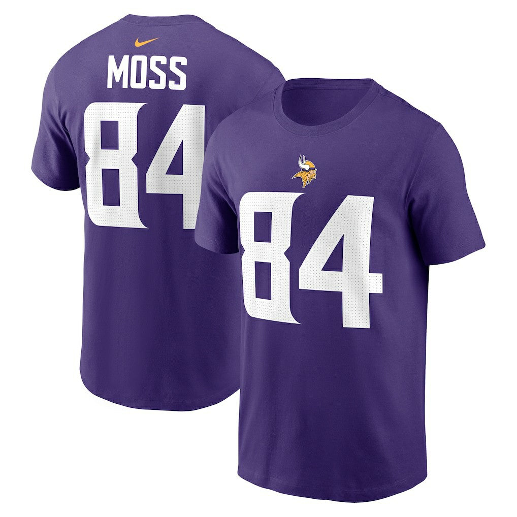 Randy Moss Minnesota Vikings Retired Player Name & Number T-Shirt Purple - Nike