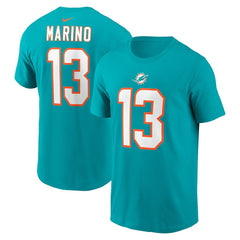 Dan Marino Miami Dolphins Retired Player Name & Number T-Shirt Aqua - Nike