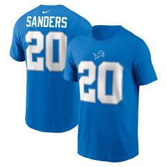 Barry Sanders Detroit Lions Retired Player Name & Number T-Shirt Blue - Nike