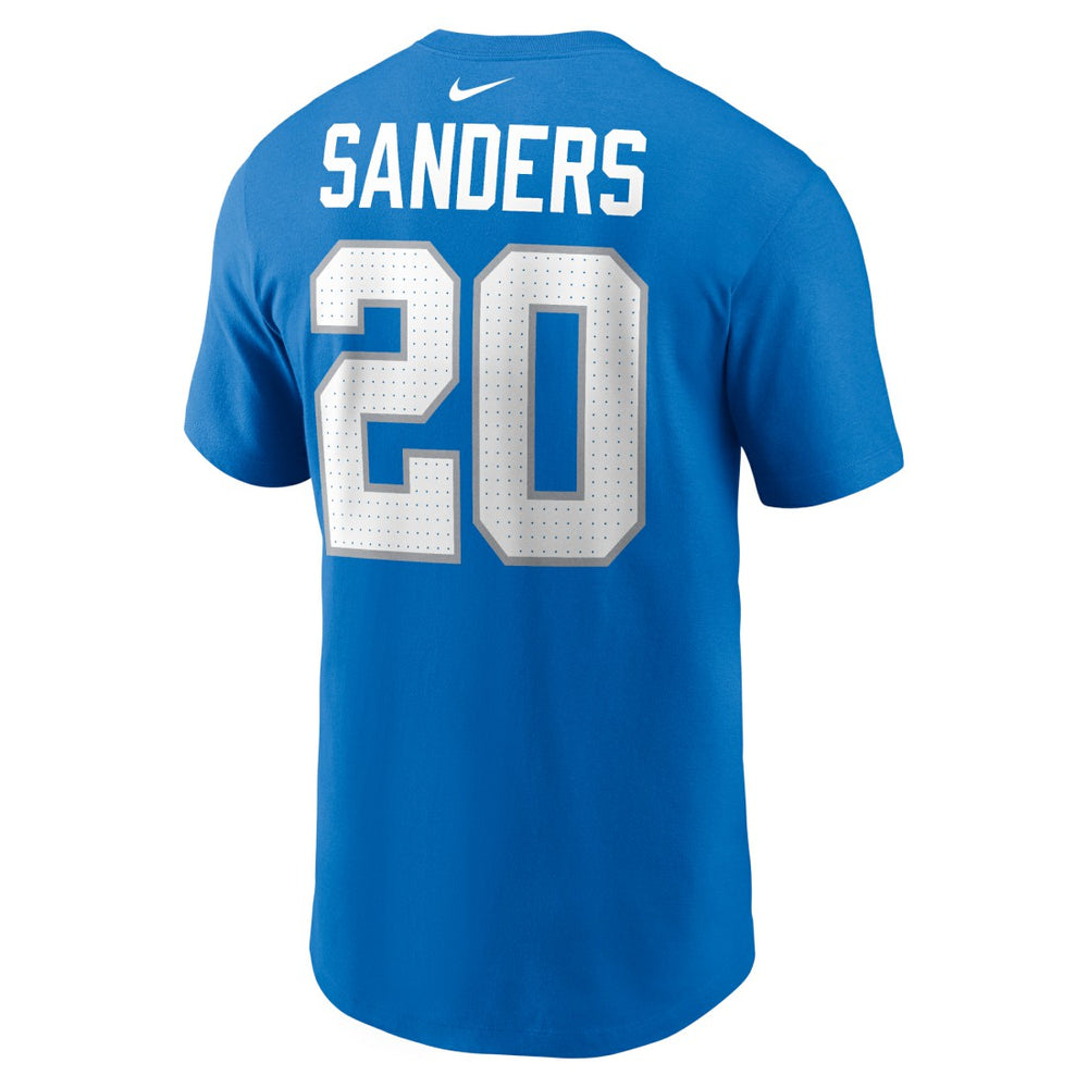 Barry Sanders Detroit Lions Retired Player Name & Number T-Shirt Blue - Nike