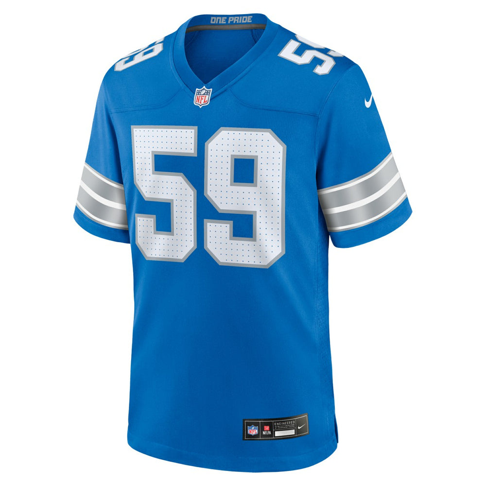 Giovanni Manu Detroit Lions Team Game Jersey Blue - Nike