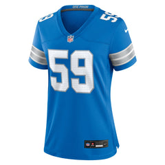 Giovanni Manu Detroit Lions Women's Team Game Jersey Blue - Nike