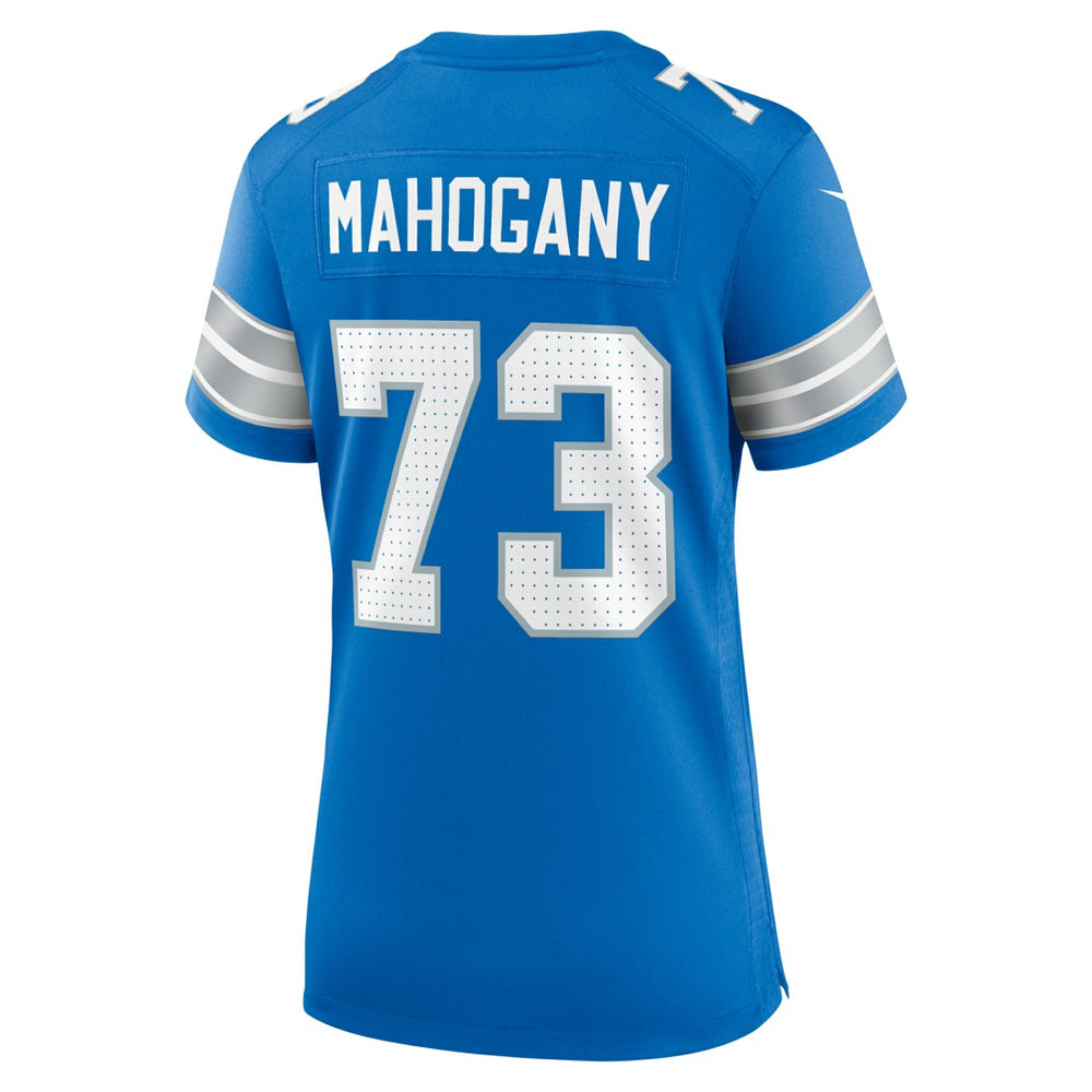 Christian Mahogany Detroit Lions Women's Team Game Jersey Blue - Nike