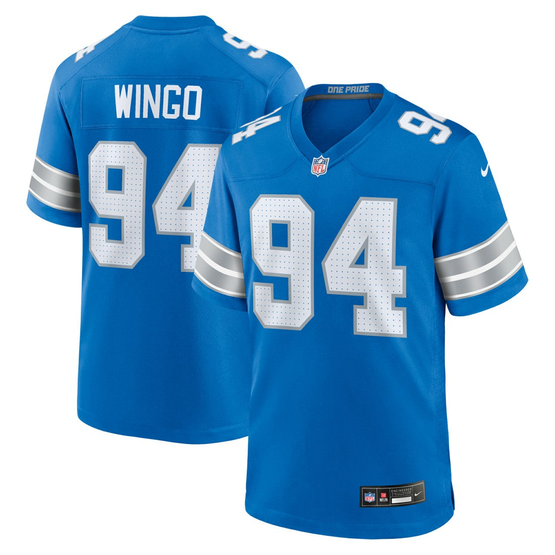 Mekhi Wingo Detroit Lions Team Game Jersey Blue - Nike