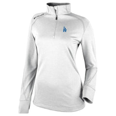 Los Angeles Dodgers Columbia Women's Cooperstown Collection Shotgun 2.0 Omni-Wick Quarter-Zip Top - White On Sale