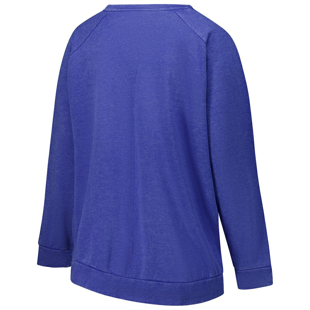 Indianapolis Colts Profile Women's Plus Size Acid Wash Raglan Sweatshirt Royal - NFL