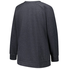 Miami Dolphins Profile Women's Plus Size Acid Wash Raglan Sweatshirt Charcoal - NFL