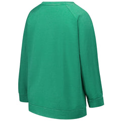 Philadelphia Eagles Profile Women's Plus Size Acid Wash Raglan Sweatshirt Kelly Green - NFL