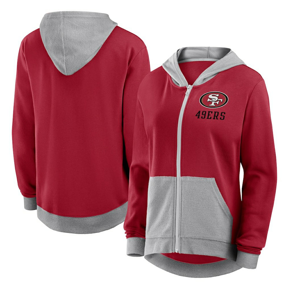 San Francisco 49ers Women's Hit It Full-Zip Hoodie Scarlet - Fanatics