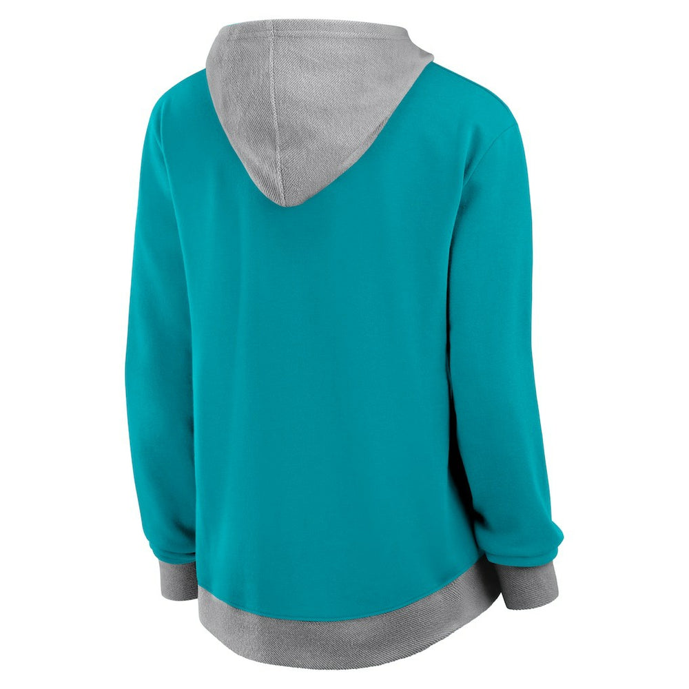 Miami Dolphins Women's Hit It Full-Zip Hoodie Aqua - Fanatics