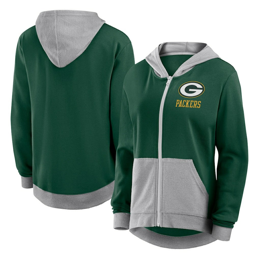 Green Bay Packers Women's Hit It Full-Zip Hoodie Green - Fanatics