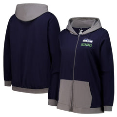Seattle Seahawks Women's Hit It Full-Zip Hoodie College Navy - Fanatics