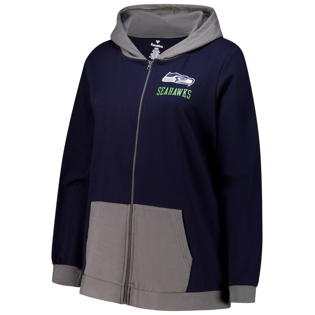 Seattle Seahawks Women's Hit It Full-Zip Hoodie College Navy - Fanatics