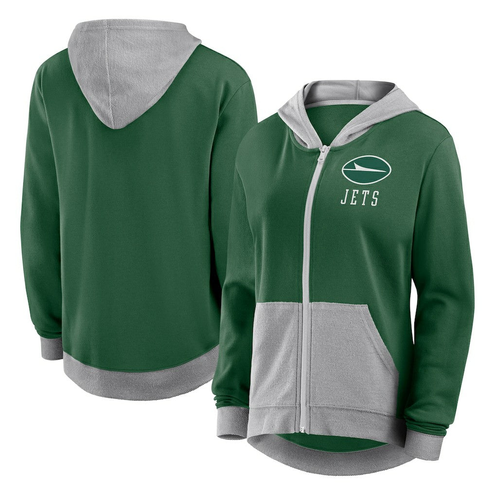 New York Jets Women's Hit It Full-Zip Hoodie Green - Fanatics