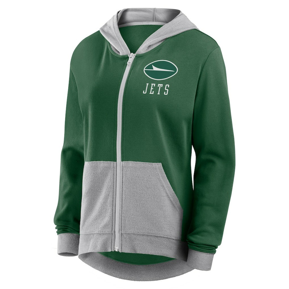 New York Jets Women's Hit It Full-Zip Hoodie Green - Fanatics