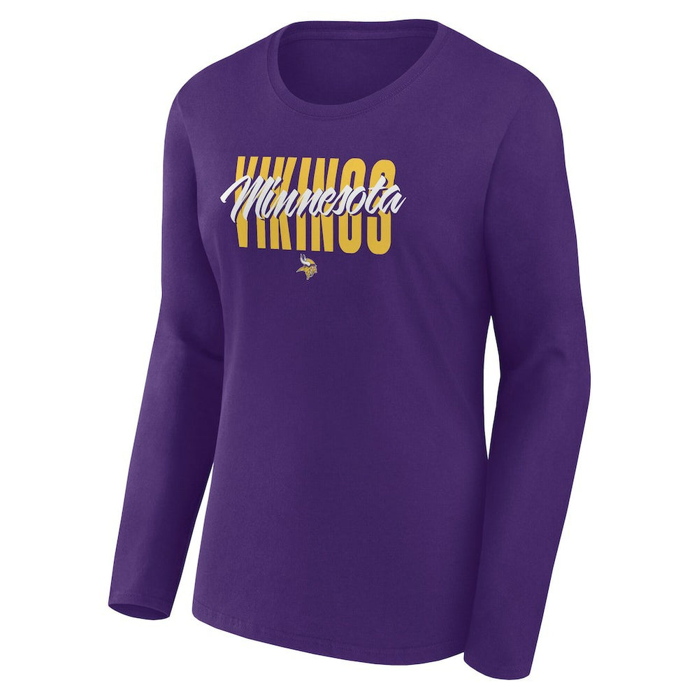 Minnesota Vikings Women's Long Sleeve Scoop Neck T-Shirt Purple - Fanatics