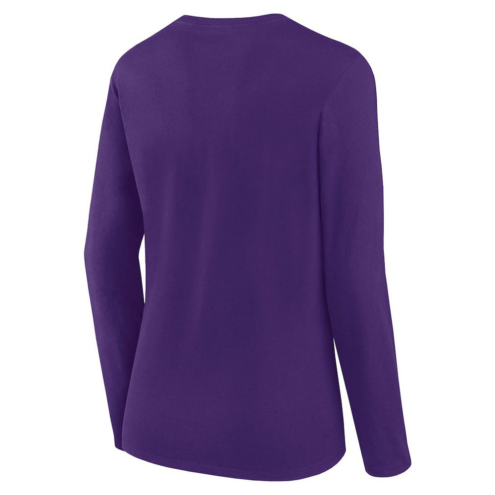 Minnesota Vikings Women's Long Sleeve Scoop Neck T-Shirt Purple - Fanatics