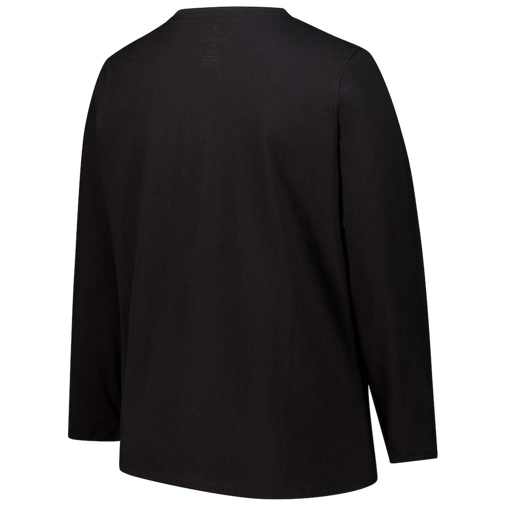 Atlanta Falcons Women's Long Sleeve Scoop Neck T-Shirt Black - Fanatics