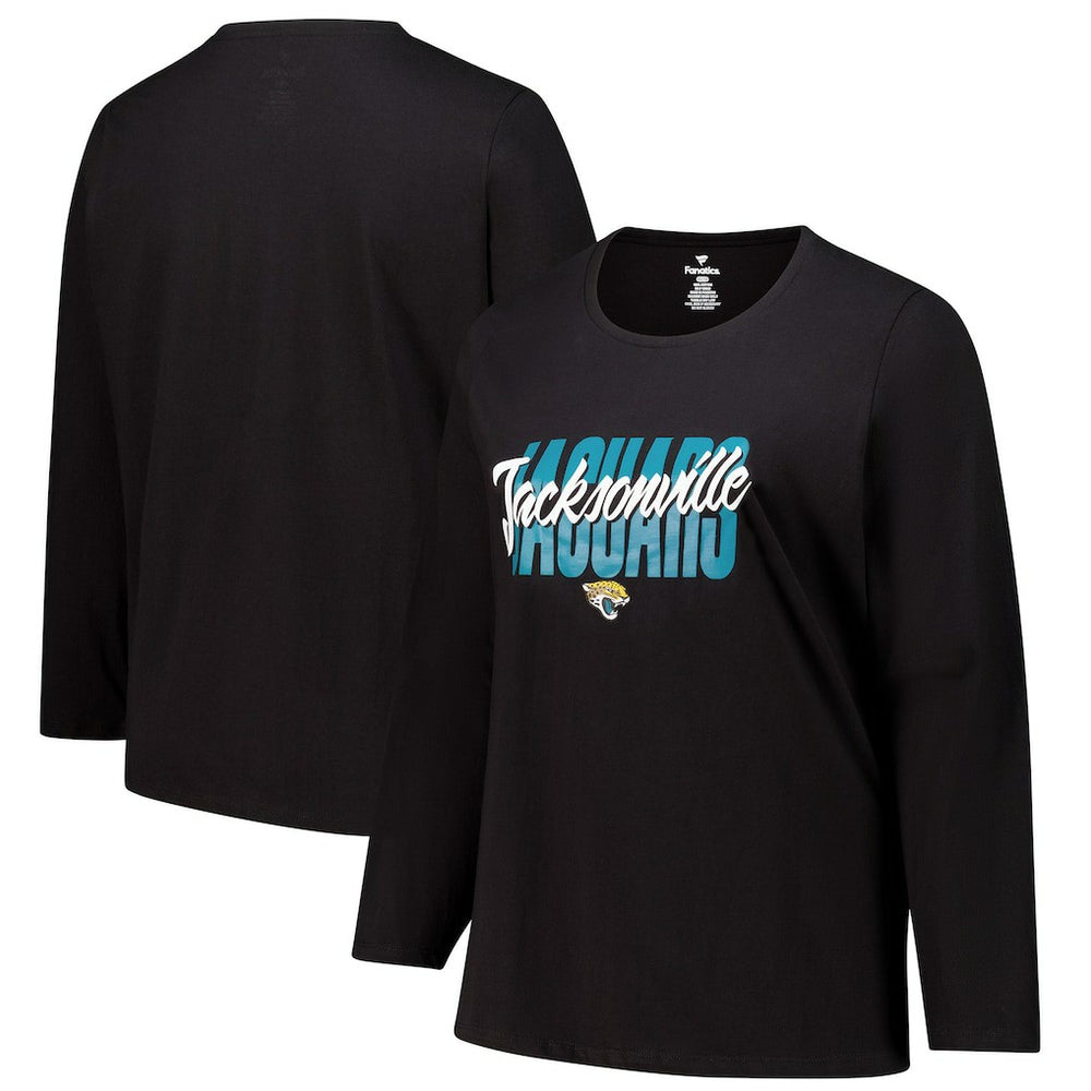 Jacksonville Jaguars Women's Long Sleeve Scoop Neck T-Shirt Black - Fanatics