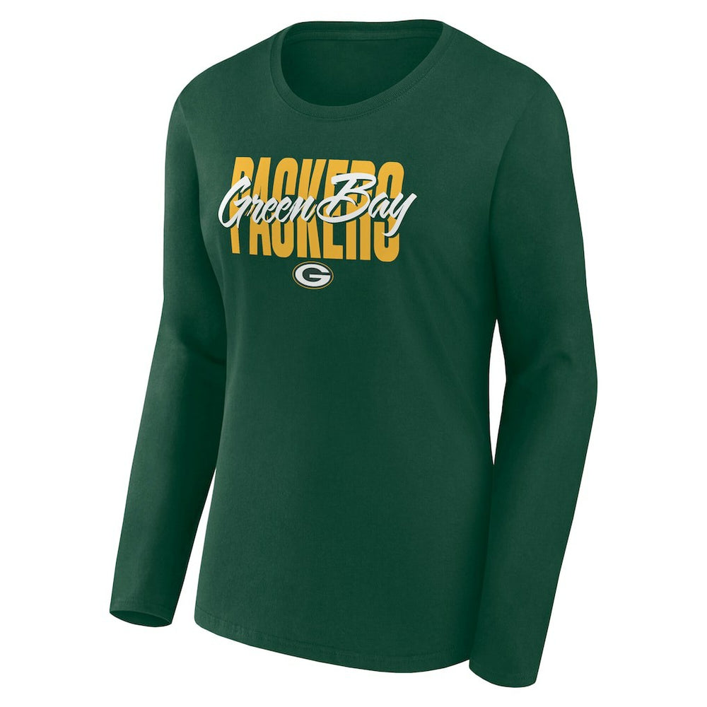 Green Bay Packers Women's Long Sleeve Scoop Neck T-Shirt Green - Fanatics