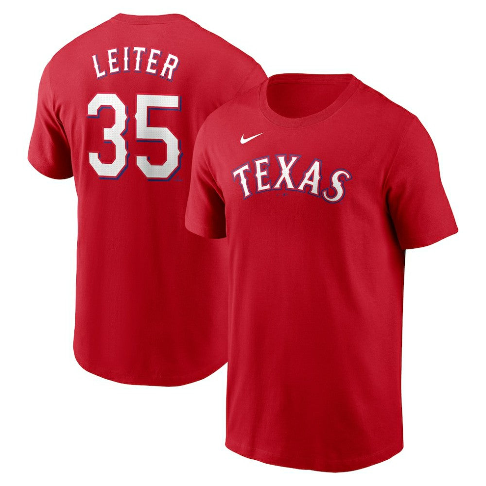 Jack Leiter Texas Rangers Nike Fuse Name & Number T-Shirt Sale