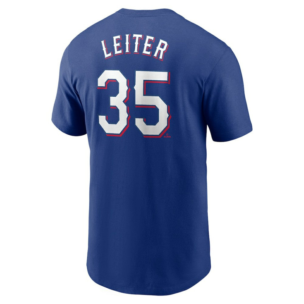 Jack Leiter Texas Rangers Nike Fuse Name & Number T-Shirt Clearance