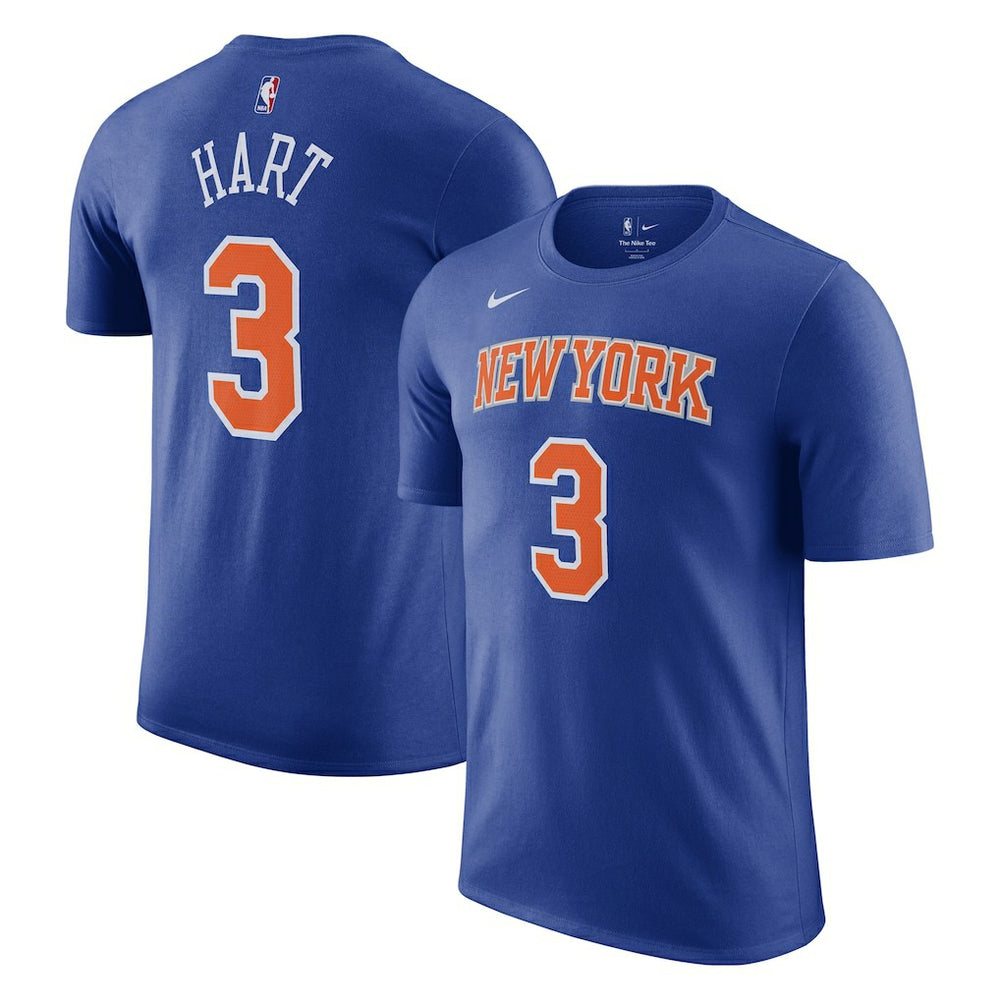 Nike - Josh Hart New York Knicks Icon Edition Name & Number T-Shirt - Blue