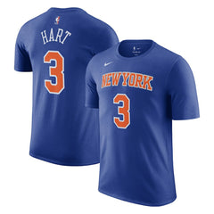 Nike - Josh Hart New York Knicks Icon Edition Name & Number T-Shirt - Blue
