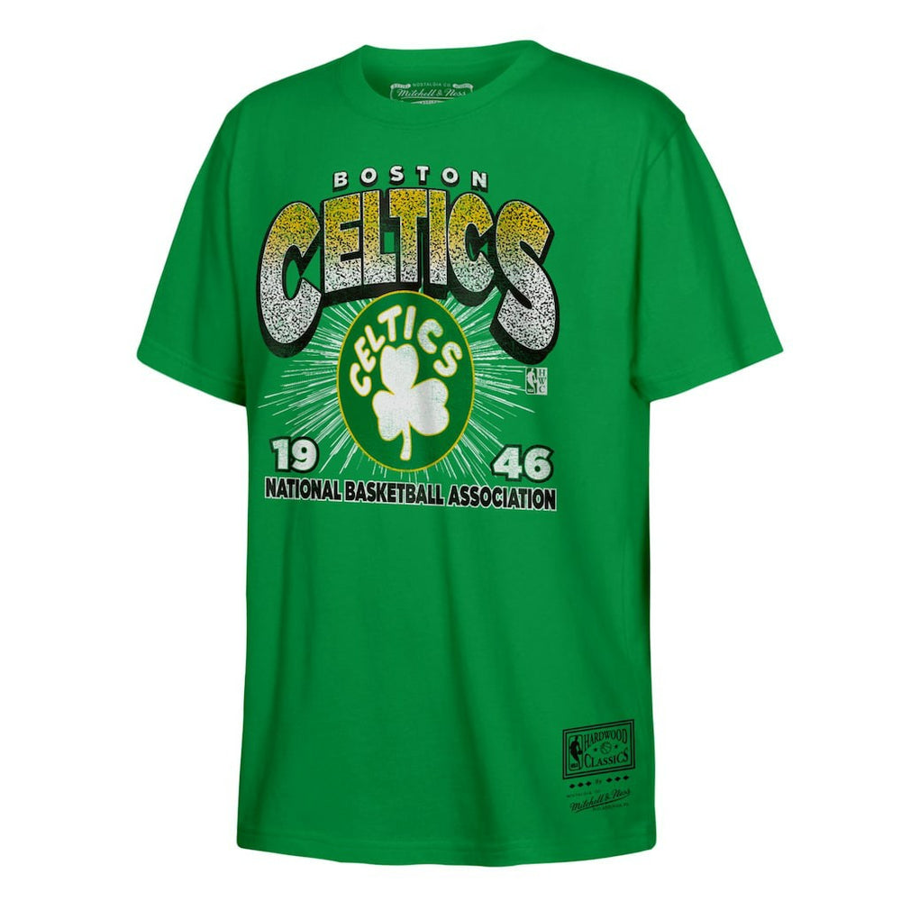 Mitchell & Ness - Boston Celtics Hardwood Classics Vintage Hoopster T-Shirt - Kelly Green